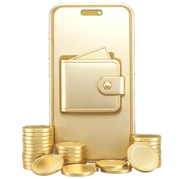Smartphone with wallet — Amonbet