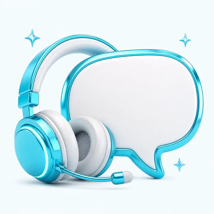Headset with speech bubble — Amonbet