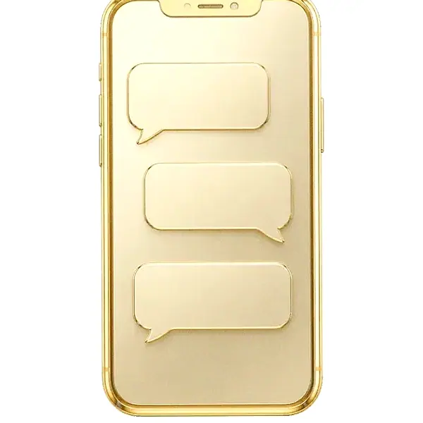 Smartphone with chat bubbles — Amonbet