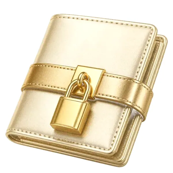 Locked leather wallet — Amonbet